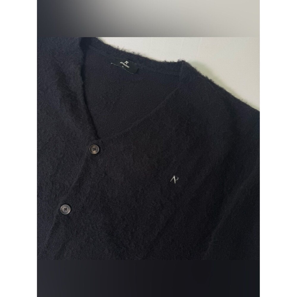 Represent Textured Knit Cardigan Jet Black XL